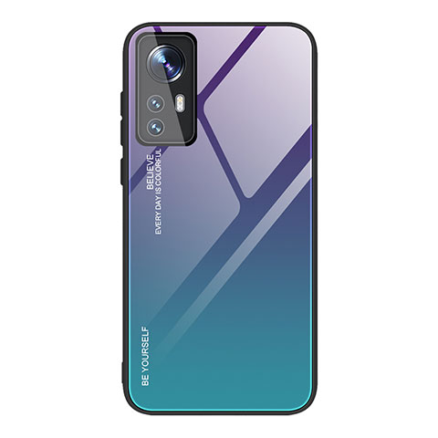 Custodia Silicone Specchio Laterale Sfumato Arcobaleno Cover per Xiaomi Mi 12S 5G Multicolore