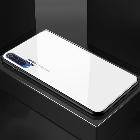 Custodia Silicone Specchio Laterale Sfumato Arcobaleno Cover per Xiaomi Mi 9 Pro Bianco