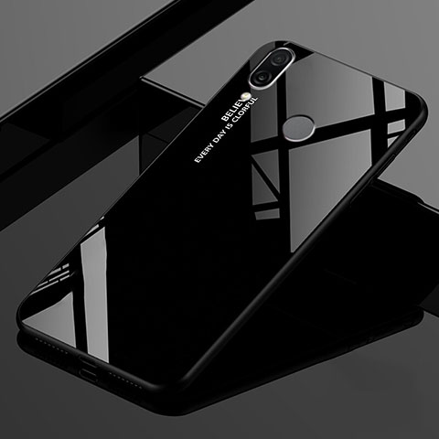 Custodia Silicone Specchio Laterale Sfumato Arcobaleno Cover per Xiaomi Redmi 7 Nero