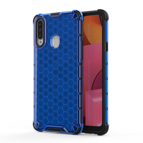 Custodia Silicone Trasparente Laterale 360 Gradi Cover AM1 per Samsung Galaxy A20s Blu