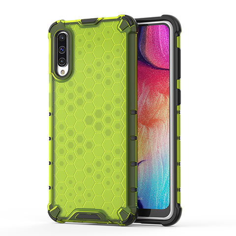 Custodia Silicone Trasparente Laterale 360 Gradi Cover AM1 per Samsung Galaxy A50S Verde