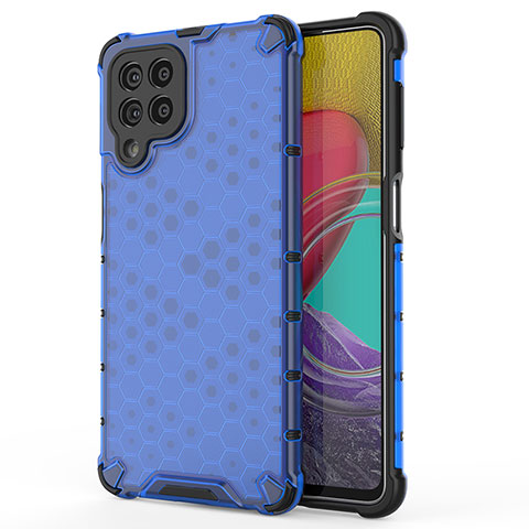 Custodia Silicone Trasparente Laterale 360 Gradi Cover AM1 per Samsung Galaxy M53 5G Blu