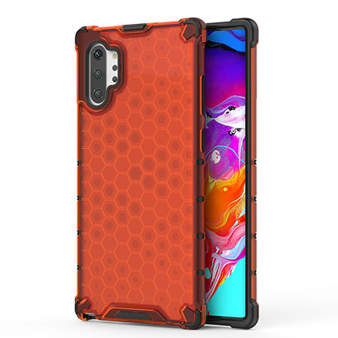 Custodia Silicone Trasparente Laterale 360 Gradi Cover AM1 per Samsung Galaxy Note 10 Plus 5G Rosso