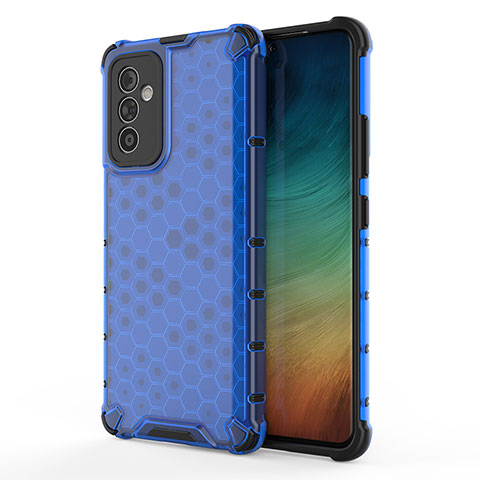 Custodia Silicone Trasparente Laterale 360 Gradi Cover AM1 per Samsung Galaxy Quantum2 5G Blu