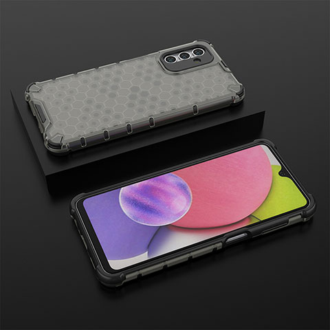 Custodia Silicone Trasparente Laterale 360 Gradi Cover AM2 per Samsung Galaxy A04s Nero