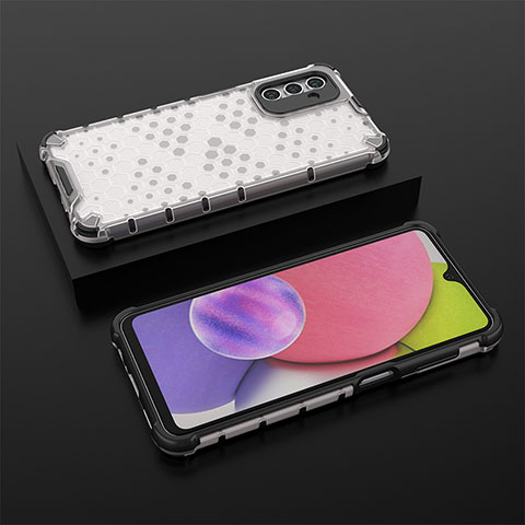 Custodia Silicone Trasparente Laterale 360 Gradi Cover AM2 per Samsung Galaxy A13 5G Bianco
