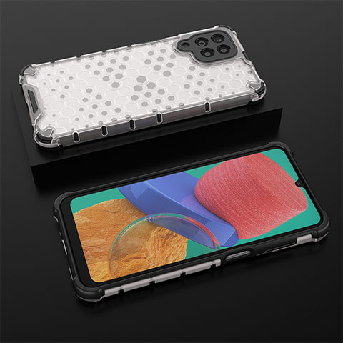 Custodia Silicone Trasparente Laterale 360 Gradi Cover AM2 per Samsung Galaxy M33 5G Bianco