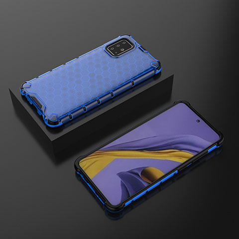 Custodia Silicone Trasparente Laterale 360 Gradi Cover AM2 per Samsung Galaxy M40S Blu