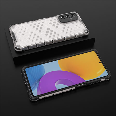 Custodia Silicone Trasparente Laterale 360 Gradi Cover AM2 per Samsung Galaxy M52 5G Bianco