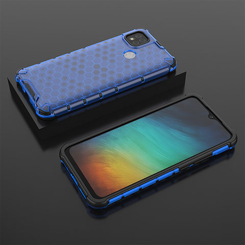 Custodia Silicone Trasparente Laterale 360 Gradi Cover AM2 per Xiaomi Redmi 10A 4G Blu