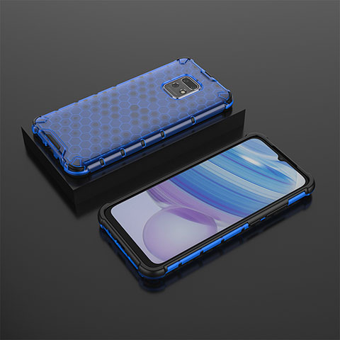 Custodia Silicone Trasparente Laterale 360 Gradi Cover AM2 per Xiaomi Redmi 10X 5G Blu