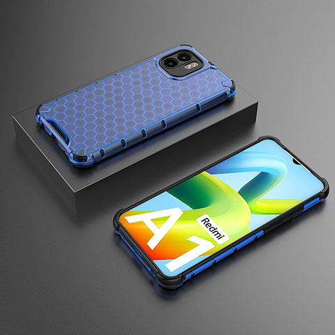 Custodia Silicone Trasparente Laterale 360 Gradi Cover AM2 per Xiaomi Redmi A2 Blu