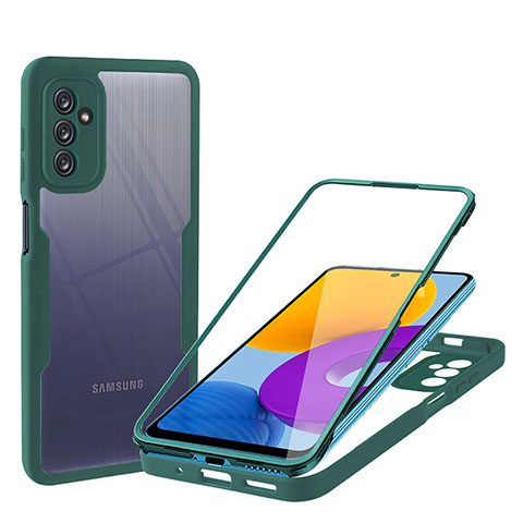 Custodia Silicone Trasparente Laterale 360 Gradi Cover MJ1 per Samsung Galaxy M52 5G Verde