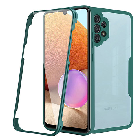 Custodia Silicone Trasparente Laterale 360 Gradi Cover MJ2 per Samsung Galaxy M32 5G Verde