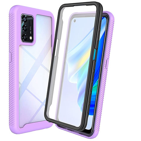 Custodia Silicone Trasparente Laterale 360 Gradi Cover per Oppo F19s Lavanda