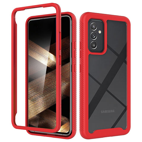Custodia Silicone Trasparente Laterale 360 Gradi Cover ZJ4 per Samsung Galaxy A15 5G Rosso