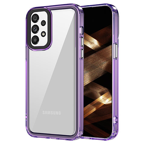 Custodia Silicone Trasparente Laterale Cover AC1 per Samsung Galaxy A52s 5G Lavanda