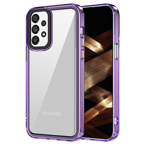 Custodia Silicone Trasparente Laterale Cover AC1 per Samsung Galaxy A53 5G Lavanda