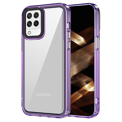 Custodia Silicone Trasparente Laterale Cover AC1 per Samsung Galaxy M32 4G Lavanda