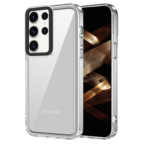 Custodia Silicone Trasparente Laterale Cover AC1 per Samsung Galaxy S24 Ultra 5G Chiaro