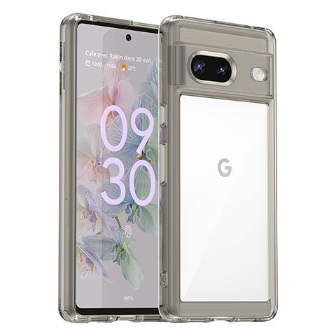 Custodia Silicone Trasparente Laterale Cover J01S per Google Pixel 7 5G Grigio