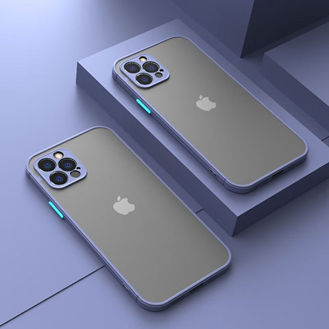 Custodia Silicone Trasparente Laterale Cover LS1 per Apple iPhone 13 Pro Max Grigio Lavanda