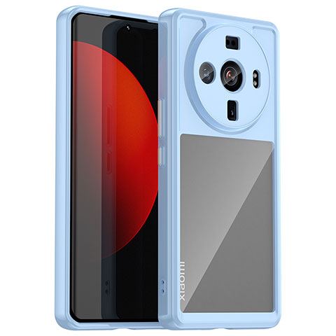 Custodia Silicone Trasparente Laterale Cover M01 per Xiaomi Mi 12 Ultra 5G Cielo Blu