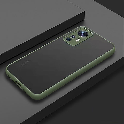 Custodia Silicone Trasparente Laterale Cover M02 per Xiaomi Mi 12S 5G Verde Pastello