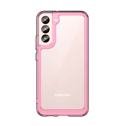 Custodia Silicone Trasparente Laterale Cover M03 per Samsung Galaxy S21 5G Oro Rosa