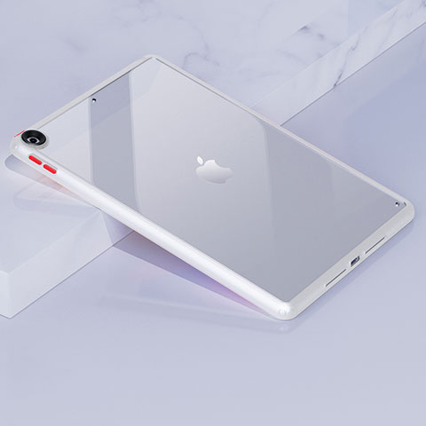 Custodia Silicone Trasparente Laterale Cover per Apple iPad 10.2 (2020) Bianco