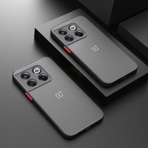 Custodia Silicone Trasparente Laterale Cover per OnePlus 12R 5G Nero