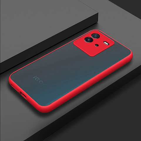 Custodia Silicone Trasparente Laterale Cover per Vivo iQOO Neo6 SE 5G Rosso
