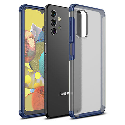 Custodia Silicone Trasparente Laterale Cover WL1 per Samsung Galaxy M32 5G Blu