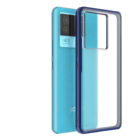 Custodia Silicone Trasparente Laterale Cover WL1 per Vivo iQOO Neo6 5G Blu
