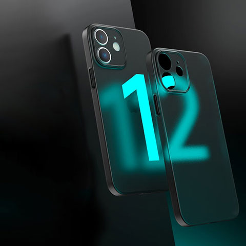 Custodia Silicone Trasparente Laterale Cover WT1 per Apple iPhone 12 Mini Nero