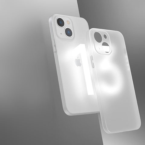 Custodia Silicone Trasparente Laterale Cover WT1 per Apple iPhone 13 Bianco