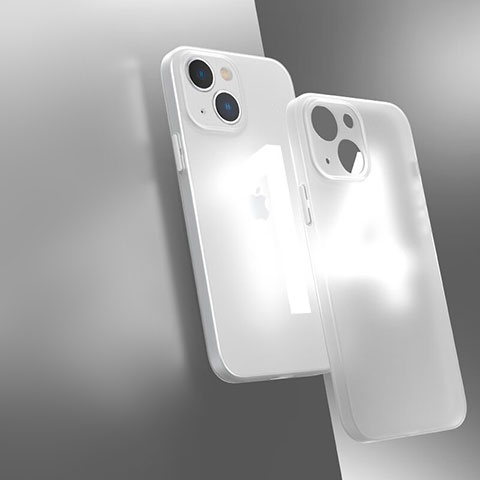 Custodia Silicone Trasparente Laterale Cover WT1 per Apple iPhone 14 Bianco