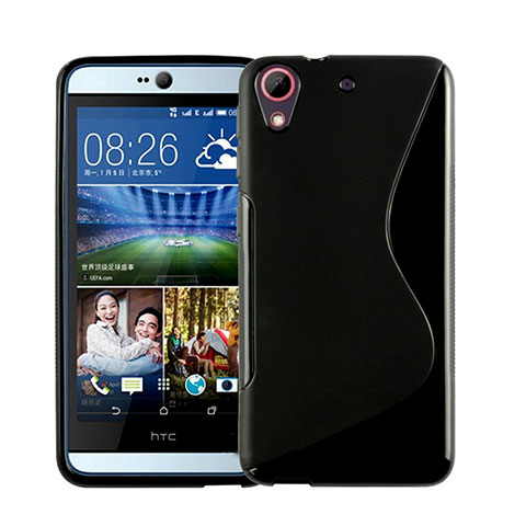 Custodia Silicone Trasparente Morbida S-Line per HTC Desire 626 Nero