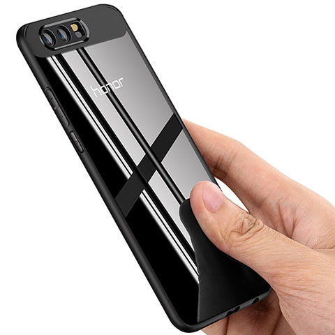 Custodia Silicone Trasparente Opaca Laterale per Huawei Honor 9 Premium Nero