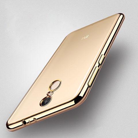 Custodia Silicone Trasparente Opaca Laterale per Xiaomi Redmi Note 4 Oro