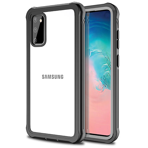 Custodia Silicone Trasparente Specchio Laterale 360 Gradi per Samsung Galaxy S20 Nero