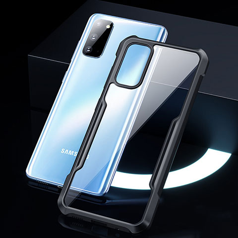 Custodia Silicone Trasparente Specchio Laterale Cover H01 per Samsung Galaxy S20 Nero