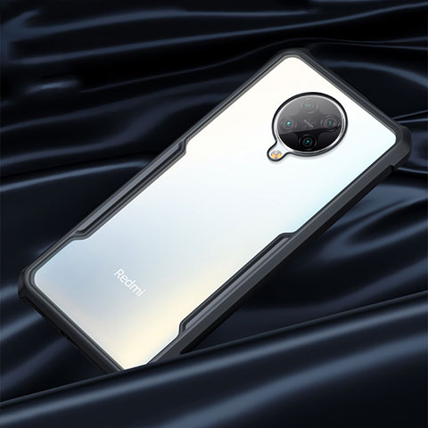 Custodia Silicone Trasparente Specchio Laterale Cover H02 per Xiaomi Redmi K30 Pro Zoom Nero