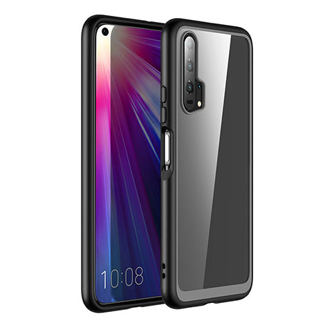 Custodia Silicone Trasparente Specchio Laterale Cover K01 per Huawei Honor 20 Pro Nero