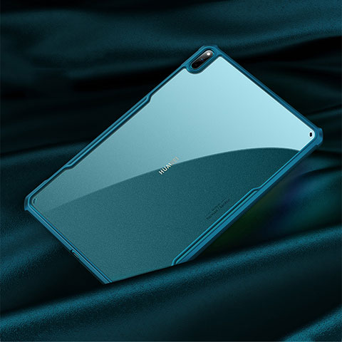 Custodia Silicone Trasparente Specchio Laterale Cover M01 per Huawei MatePad Pro 5G 10.8 Ciano