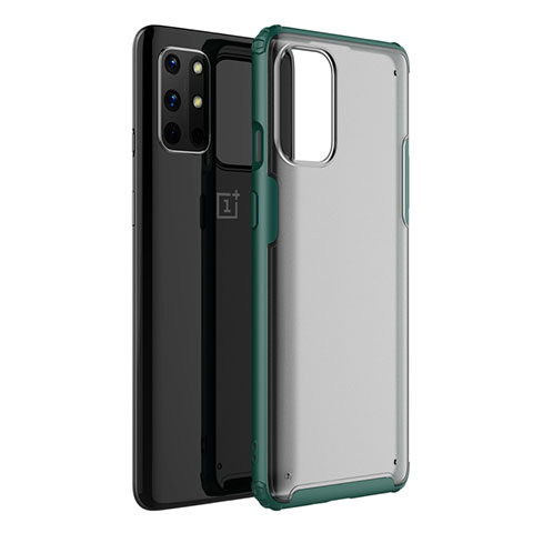 Custodia Silicone Trasparente Specchio Laterale Cover M01 per OnePlus 8T 5G Verde