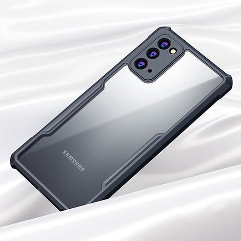 Custodia Silicone Trasparente Specchio Laterale Cover M01 per Samsung Galaxy Note 20 5G Nero