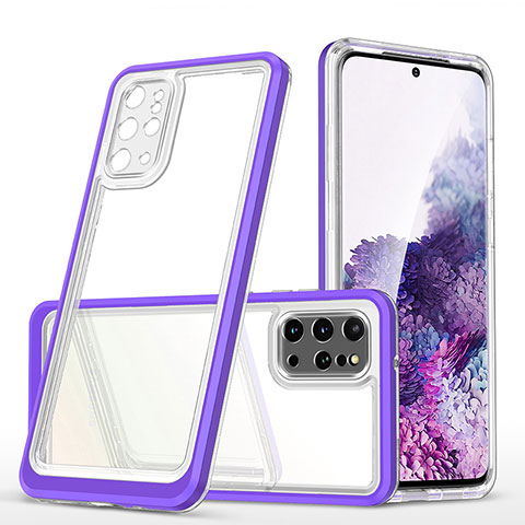 Custodia Silicone Trasparente Specchio Laterale Cover MQ1 per Samsung Galaxy S20 Plus Viola
