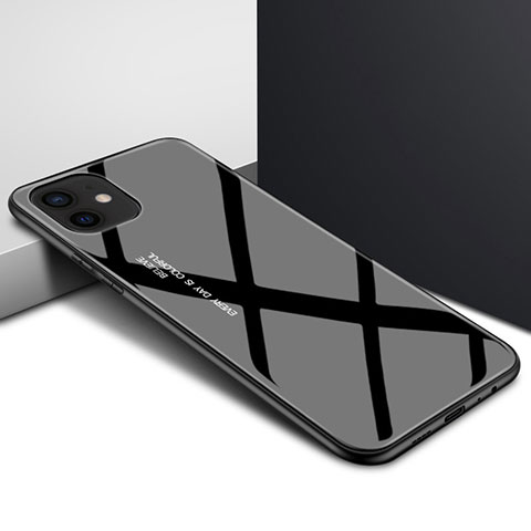 Custodia Silicone Trasparente Specchio Laterale Cover N01 per Apple iPhone 12 Mini Nero