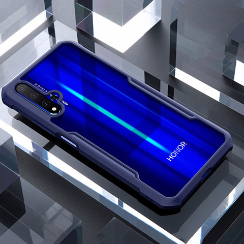 Custodia Silicone Trasparente Specchio Laterale Cover per Huawei Honor 20S Blu